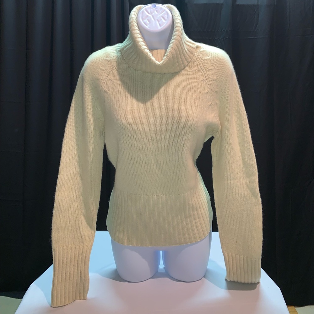 Ann Taylor Lime Green Turtleneck Sweater